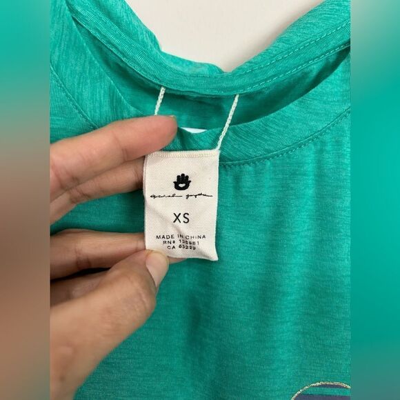 Spiritual Gangster  x Peloton Tank Top Women's Green Purple Gold‎ Logo - Picture 5 of 8